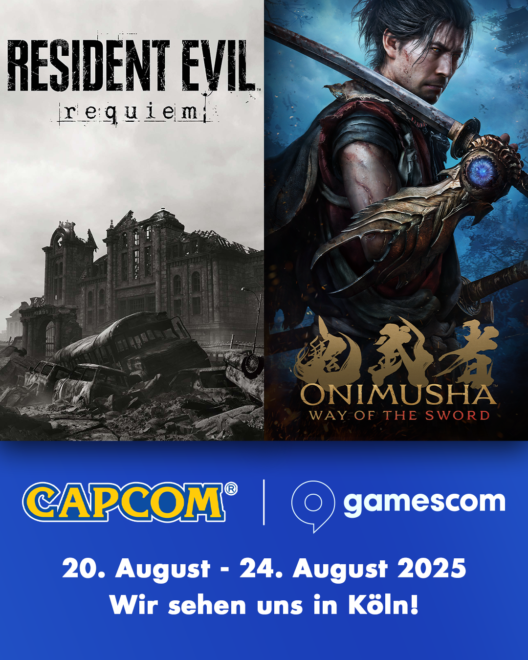 Resident Evil Requiem und Onimusha: Way of the Sword erstmalig anspielbar auf der Gamescom 2025 Resident Evil Requiem und Onimusha: Way of the Sword erstmalig anspielbar auf der Gamescom 2025